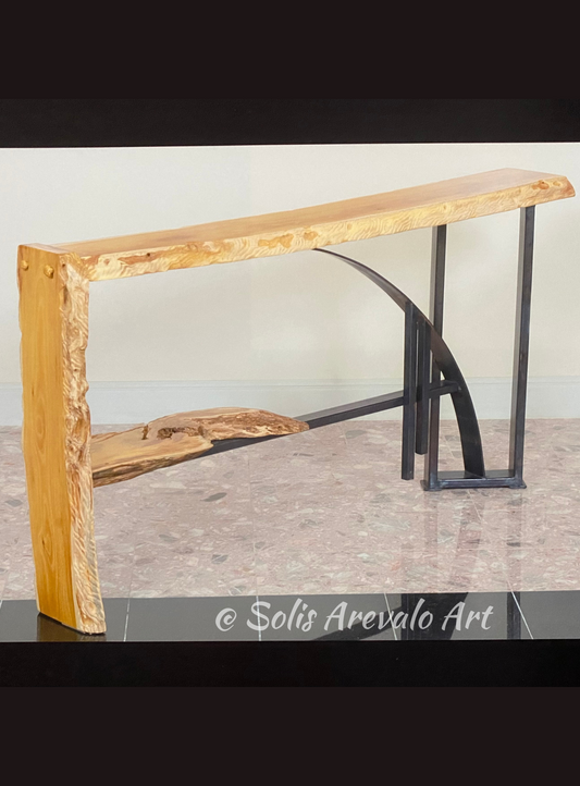 Metal + Wood Side Table
